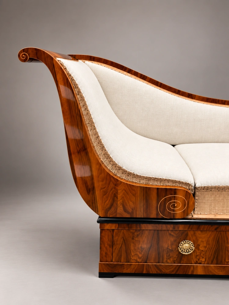 Chaise longue – raný biedermeier, Rakousko / pravděpodobně Vídeň, kolem roku 1825