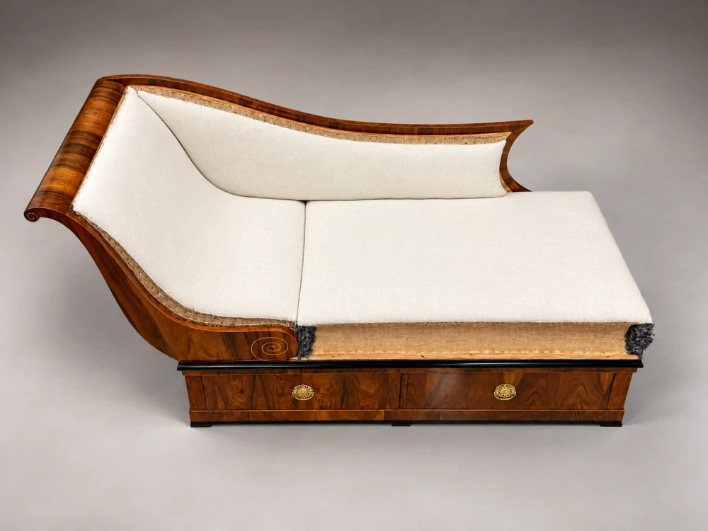 Chaise longue – raný biedermeier, Rakousko / pravděpodobně Vídeň, kolem roku 1825